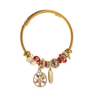 Third Eye Tree of Life ChicCharm Bangle Bracelet